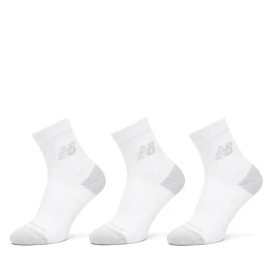 Zestaw 3 par wysokich skarpet unisex New Balance Active Cushion Quarter Socks LAS35204WT Biały
