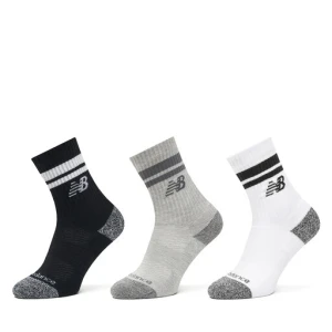 Zestaw 3 par wysokich skarpet unisex New Balance Active Lifestyle Striped Crew LAS35210AS Kolorowy