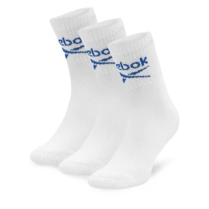 Zestaw 3 par wysokich skarpet unisex Reebok R0255-SS24 (3-pack) Biały