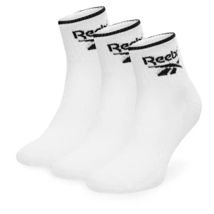 Zestaw 3 par wysokich skarpet unisex Reebok R0362-SS24 (3-pack) Biały