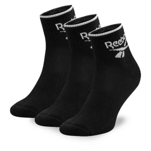 Zestaw 3 par wysokich skarpet unisex Reebok R0362-SS24 (3-pack) Czarny