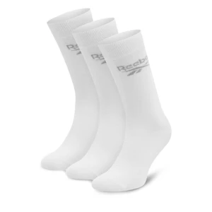 Zestaw 3 par wysokich skarpet unisex Reebok R0367-SS24 (3-pack) Biały