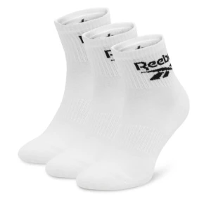 Zestaw 3 par wysokich skarpet unisex Reebok R0427-SS24 (3-pack) Biały