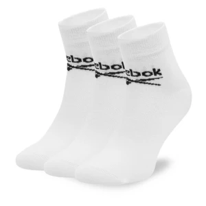 Zestaw 3 par wysokich skarpet unisex Reebok R0429-SS24 (3-pack) Biały