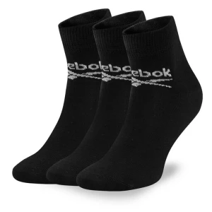 Zestaw 3 par wysokich skarpet unisex Reebok R0429-SS24 (3-pack) Czarny