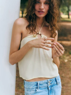 Zestaw 3 pierścionków złoty - Teen - Rozmiar uniwersalny - MANGO TEEN