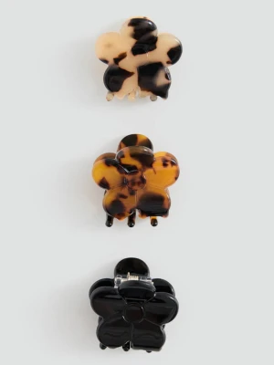 Zestaw 3 spinek do włosów brązowy - Teen - Rozmiar uniwersalny - MANGO TEEN