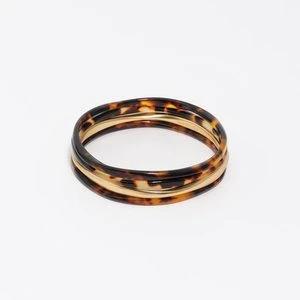 Zestaw 4 bransoletek z efektem Carey i matowego złota BIMBA Y LOLA