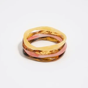 Zestaw 4 bransoletek żywica bursztynowa BIMBA Y LOLA