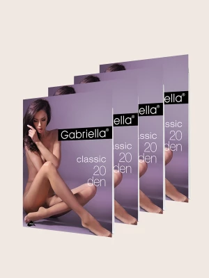 Zestaw 4 sztuk rajstop Classic 20 den Gabriella