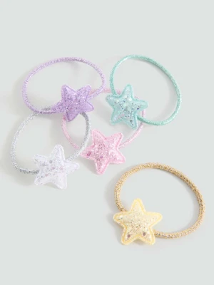 Zestaw 5 gumek do włosów różowy - Dzieci - Rozmiar uniwersalny - MANGO KIDS