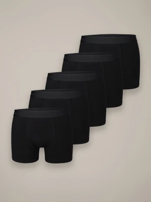 Zdjęcie produktu Zestaw 5 Par Czarnych Bokserek z Bawełną Lancerto