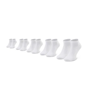 Zestaw 5 par niskich skarpet męskich Jack&Jones Jacdongo Socks 5 Pack Noos 12120278 Biały