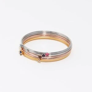 Zestaw 6 bransoletek kryształek serce trzy kolory BIMBA Y LOLA