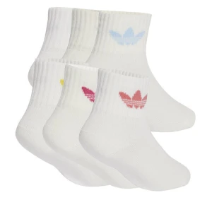 Zestaw 6 par wysokich skarpet dziecięcych adidas Kids Sock 6Pp JC8541 Biały