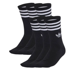 Zestaw 6 par wysokich skarpet unisex adidas 3-Stripes JV7411 Czarny