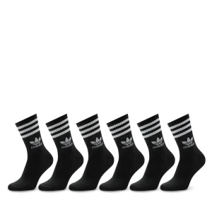 Zestaw 6 par wysokich skarpet unisex adidas JE1829 Czarny