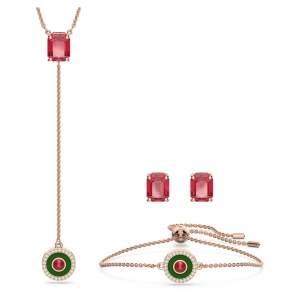 Zestaw Alea, Różnokolorowy, Powłoka w odcieniu różowego złota Swarovski