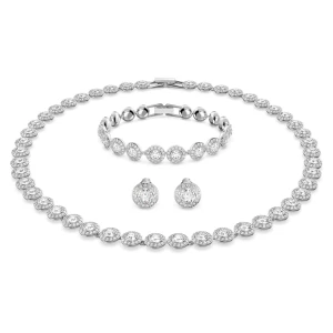 Zestaw Angelic, Szlif okrągły, Biały, Powłoka z rodu Swarovski