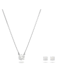 Zestaw Attract, Szlif okrągły, Biały, Powłoka z rodu Swarovski