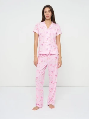 Zestaw bielizny nocnej Lauren Ralph Lauren różowy