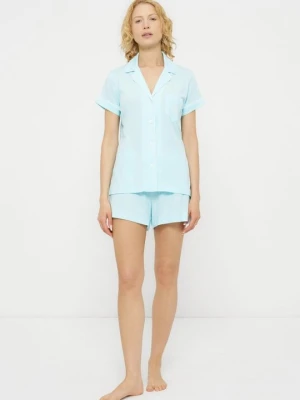 Zestaw bielizny nocnej Lauren Ralph Lauren turkusowy