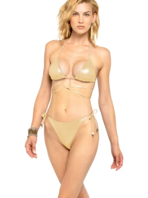 Zestaw Bikini Trójkątne Gloss Gold 4Giveness