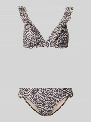 Zestaw bikini we wzór na całej powierzchni z falbanami Shiwi