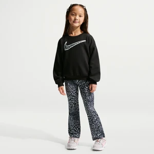 Zestaw bluza i legginsy z nadrukiem dla małych dzieci Nike - Czerń
