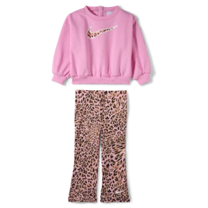 Zestaw bluza i legginsy z nadrukiem dla niemowląt (12–24 M) Nike - Różowy