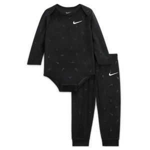 Zestaw body i spodnie dla niemowląt (6–12 M) Nike Baby Essentials - Czerń