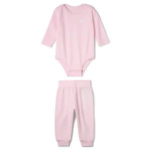 Zestaw z body i spodniami dla niemowląt (0–6 M) Nike Baby Essentials - Różowy