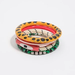 Zestaw bransoletek faktura żywica wielobarwne BIMBA Y LOLA