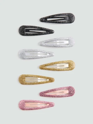 Zestaw brokatowych spinek złoty - Dzieci - Rozmiar uniwersalny - MANGO KIDS