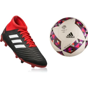 Zestaw: buty piłkarskie korki Predator 18.3 FG Junior + piłka Pro Ligue 1 Glider 5 Adidas