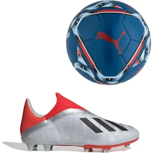 Zestaw: buty piłkarskie korki X 19.3 LL FG Adidas + piłka Team Final 6 roz.5 Puma