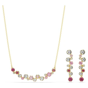 Zestaw Constella, Szlify różnorodne, Różnokolorowy, Powłoka w odcieniu złota Swarovski
