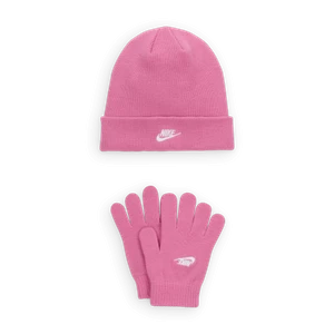 Zestaw czapka i rękawiczki dla małych dzieci Club Nike - Różowy