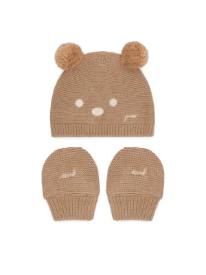 Zestaw czapka i rękawiczki Guess H6BZ08 Z1552 Beżowy ciemny