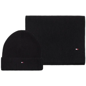 Zdjęcie produktu Zestaw Czapka i Szal TH Flag Beanie & Scarf Gp AM0AM13807 BDS (TH1429-a) Tommy Hilfiger