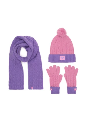 Zestaw czapka, szalik i rękawiczki Roxy RX-KF-001-AW24 Fioletowy