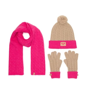 Zestaw czapka, szalik i rękawiczki Roxy RX-KF-001-AW24 Różowy