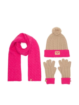 Zestaw czapka, szalik i rękawiczki Roxy RX-KF-001-AW24 Różowy