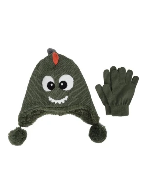 Zestaw czapki i rękawiczek Dragon Kids z futrzaną podszewką - Green Mountain Warehouse