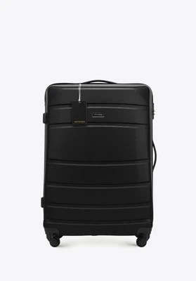 Zestaw: duża walizka z ABS-u z zawieszką czarny Wittchen