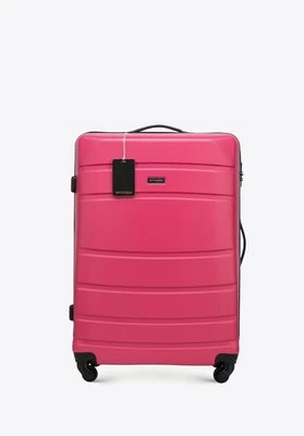 Zestaw: duża walizka z ABS-u z zawieszką różowy Wittchen