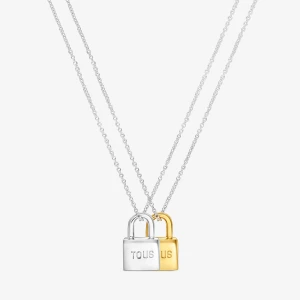 Zestaw Dwóch Dwukolorowych Naszyjników Z Motywem Kłódki Tous Unlock - Tous Rozmiar