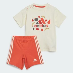Zestaw Essentials Allover Print Tee Kids Adidas