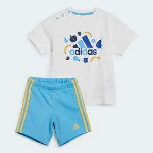 Zestaw Essentials Allover Print Tee Kids Adidas
