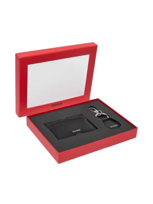 Zestaw etui na karty i brelok HUGO 50568437 Czarny